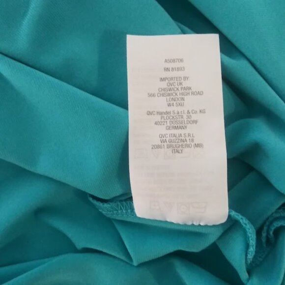 Susan Graver Modern Essentials women's size M turquoise blouse - Picture 13 of 13